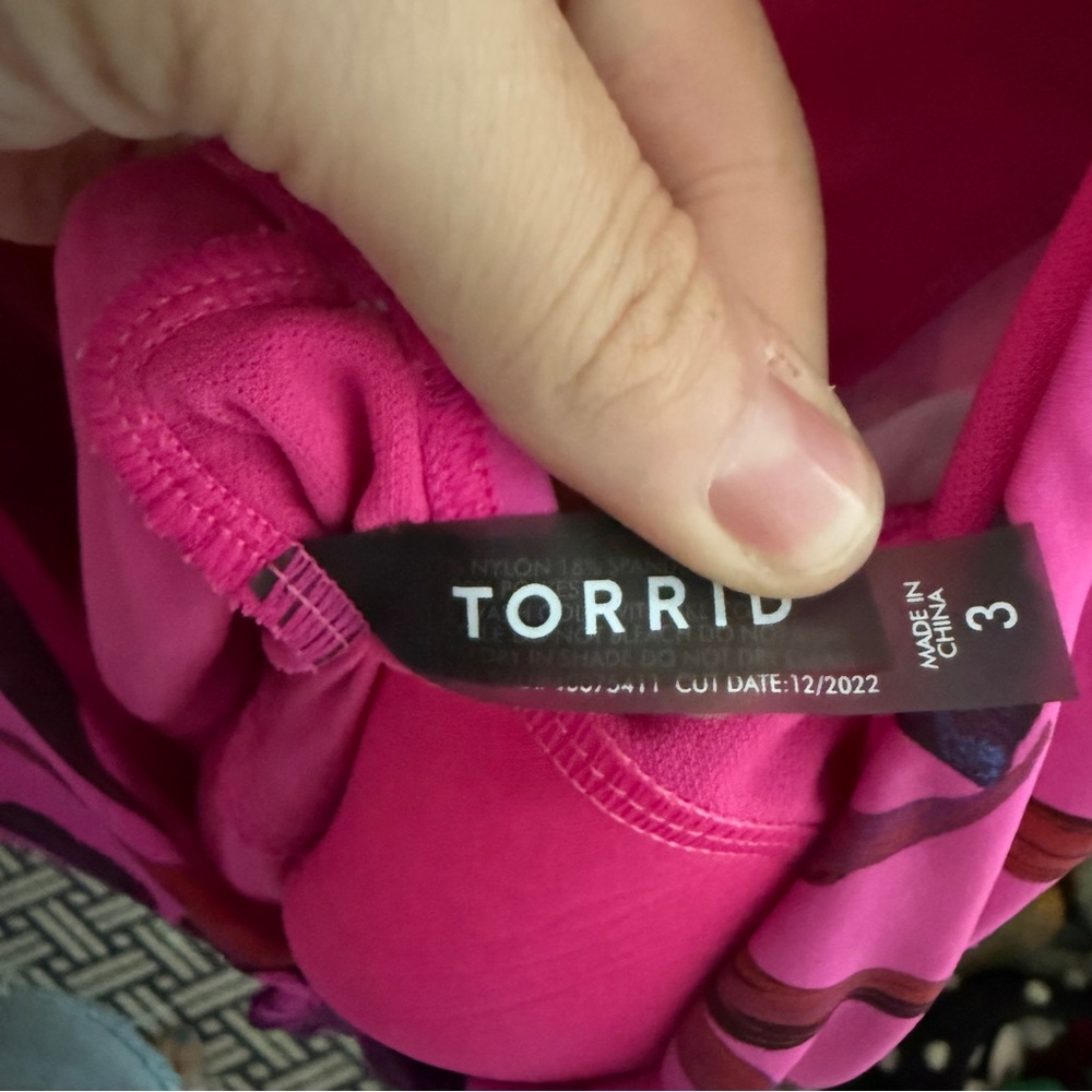Torrid Pink and Purple One Piece Swimsuit - Picture 8 of 10